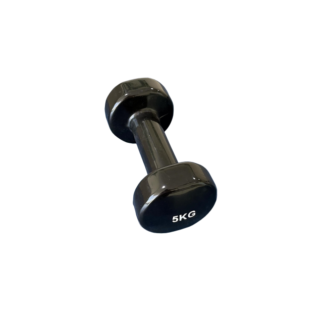 Gantera Vinil Aerobic - 5 Kg, Negru