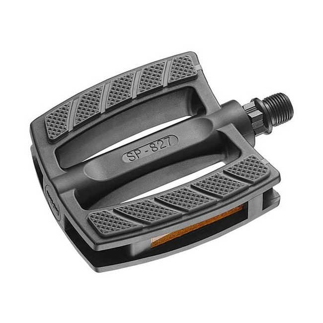 Pedale Marwi SP 827 PP, ax 9/16, cu reflectoare, TPR, negru/gri