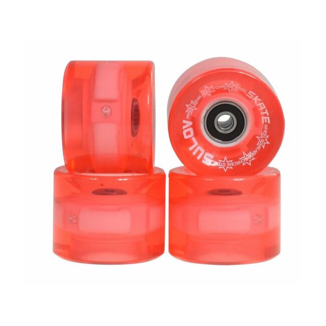 Roti Skateboard - 60x45 mm, Set 4 buc, Roz