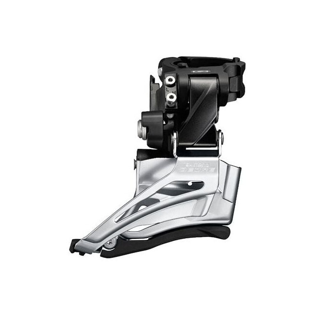 Schimbator fata 2x10 viteze Shimano Deore FD M6025 H, prindere inalta, bascula inferioara, tractiune dubla, colier 34,9 mm, 34–38T