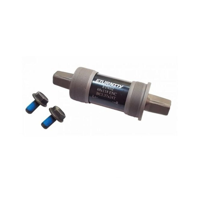 Set ax si subansamblu pedalier CHINHAUR ETN 52, 124 mm, 68 mm, otel, fara surub, negru