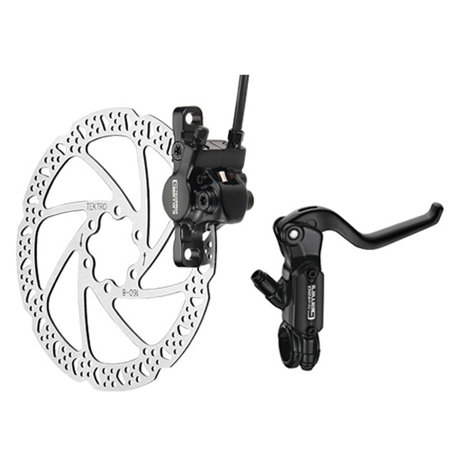 Frana spate pe disc hidraulica Tektro HD M510, rotor 180 mm, furtun 1450 mm, negru