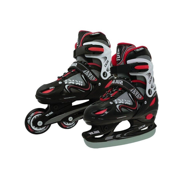 Role Copii, Reglabile 2 In 1 Ikki Boy, S, 31-34, Negru-Rosu