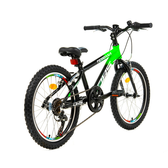 Bicicleta Copii Dhs Terrana 2023 - 20 Inch, Negru/Verde