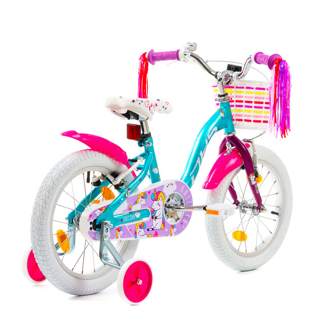 Bicicleta Copii DHS Unicorn - 16 Inch, Albastru