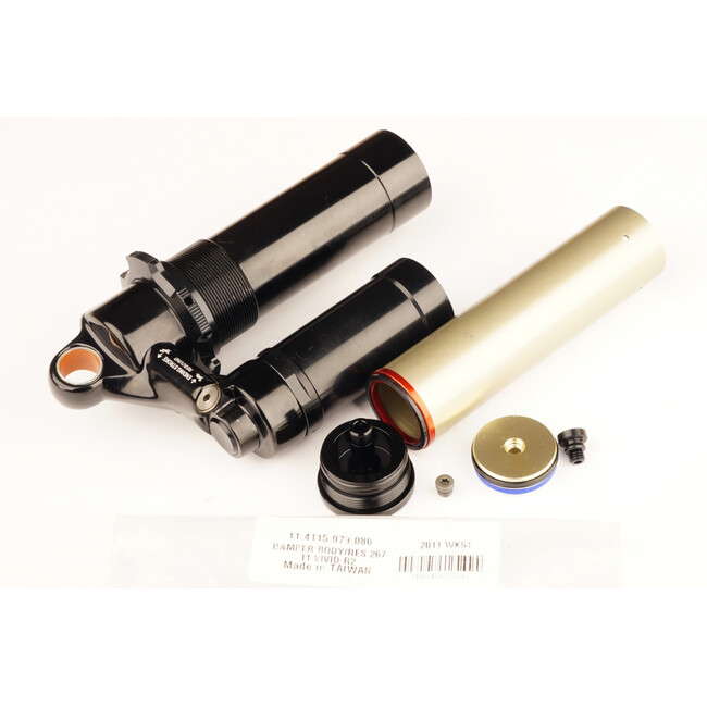 Damper Body/Reservoir Assy - 2011 Vivid R2 - 267 x 89 Mm, Black