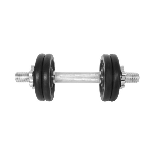 Gantera - 8 Kg, Set 4 Discuri, Negru-Argintiu