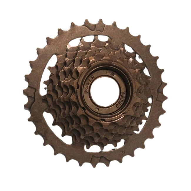 Pinione Bicicleta Filetate Power Friction Fw-7Si - 14-32T, 7 Viteze, Maro