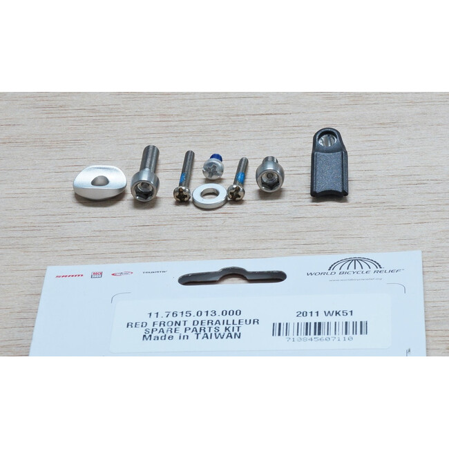 Red Front Derailleur Spare Parts Kit - Silver