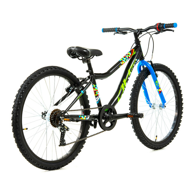 Bicicleta Copii DHS Plasma - 24 Inch, Negru-Albastru