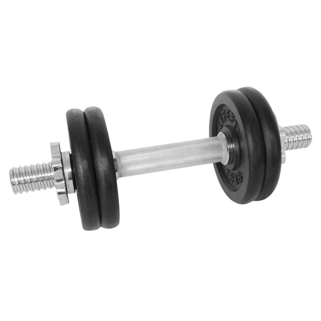 Gantera - 8 Kg, Set 4 Discuri, Negru-Argintiu