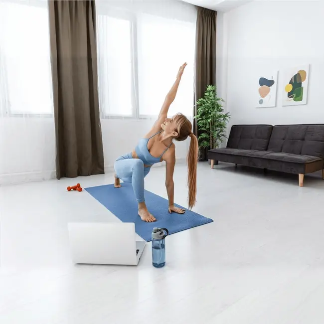 Covoras Yoga Exclusive - 100 X 60 X 1 Cm, Albastru