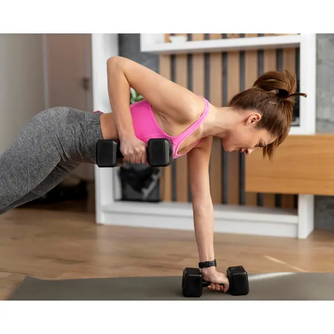 Gantera Vinil Aerobic - 5 Kg, Negru