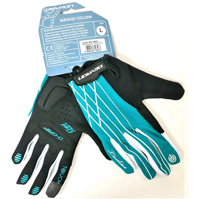 Manusi Ciclism Devron 9582 Ladies Touch D-Grip - XS, Turcoaz
