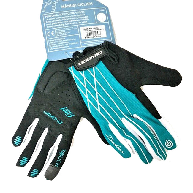 Manusi Ciclism Devron 9582 Ladies Touch D-Grip - XS, Turcoaz
