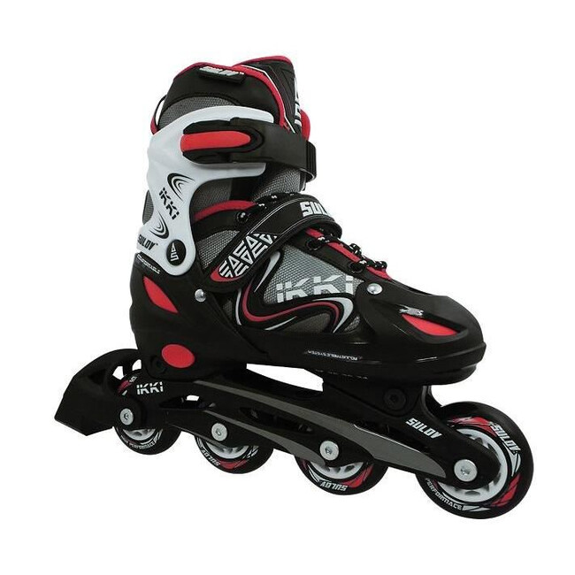 Role Copii, Reglabile 2 In 1 Ikki Boy, S, 31-34, Negru-Rosu