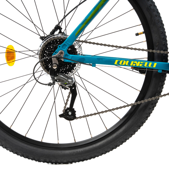 Bicicleta MTB Colinelli COL27, Marimea M, 29 inch, Verde, Schimbator Shimano Altus, 24 Viteze, Cadru Aluminiu, Frane pe Disc