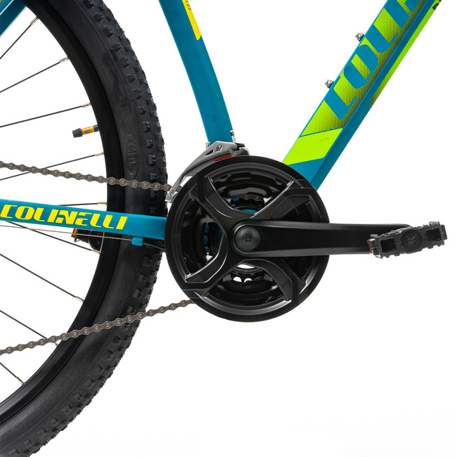 Bicicleta MTB Colinelli COL27, Marimea M, 29 inch, Verde, Schimbator Shimano Altus, 24 Viteze, Cadru Aluminiu, Frane pe Disc