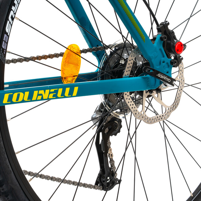 Bicicleta MTB Colinelli COL27, Marimea M, 29 inch, Verde, Schimbator Shimano Altus, 24 Viteze, Cadru Aluminiu, Frane pe Disc