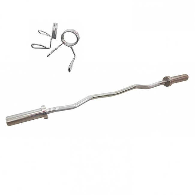Bara Greutati Dhs Ez Curl - 120 Cm, Argintiu