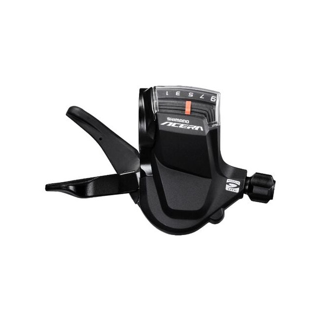 Maneta schimbator dreapta 9 viteze, Shimano Acera ASLM3000RA, RAPIDFIRE PLUS, 2050 mm, negru